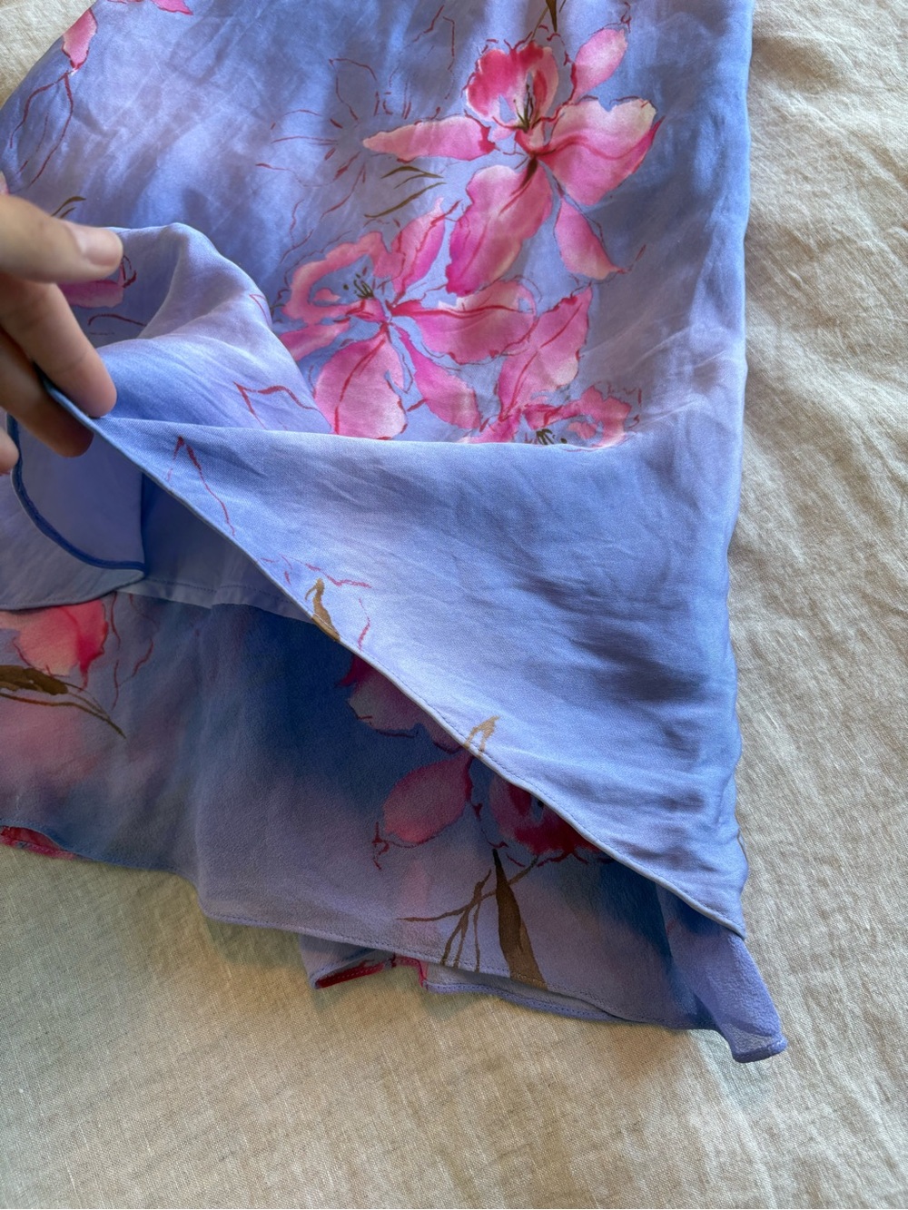 Vintage Jones New York Layered Floral Silk Dress - Picture 3 of 4